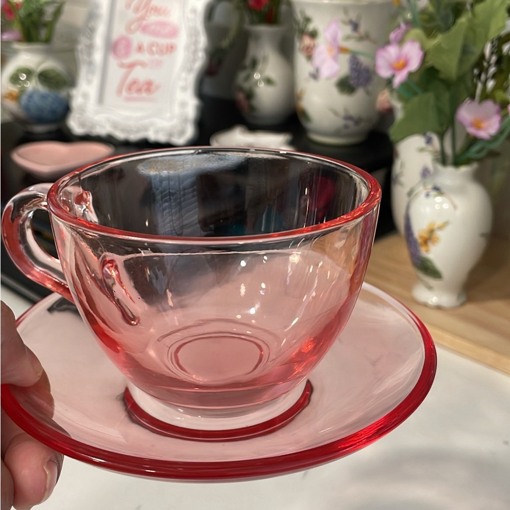 Target Bullseye Pink TeaPot & TeaCup Saucer 2024 Valentines